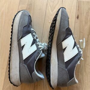 New Balance Gray and White Sneakers